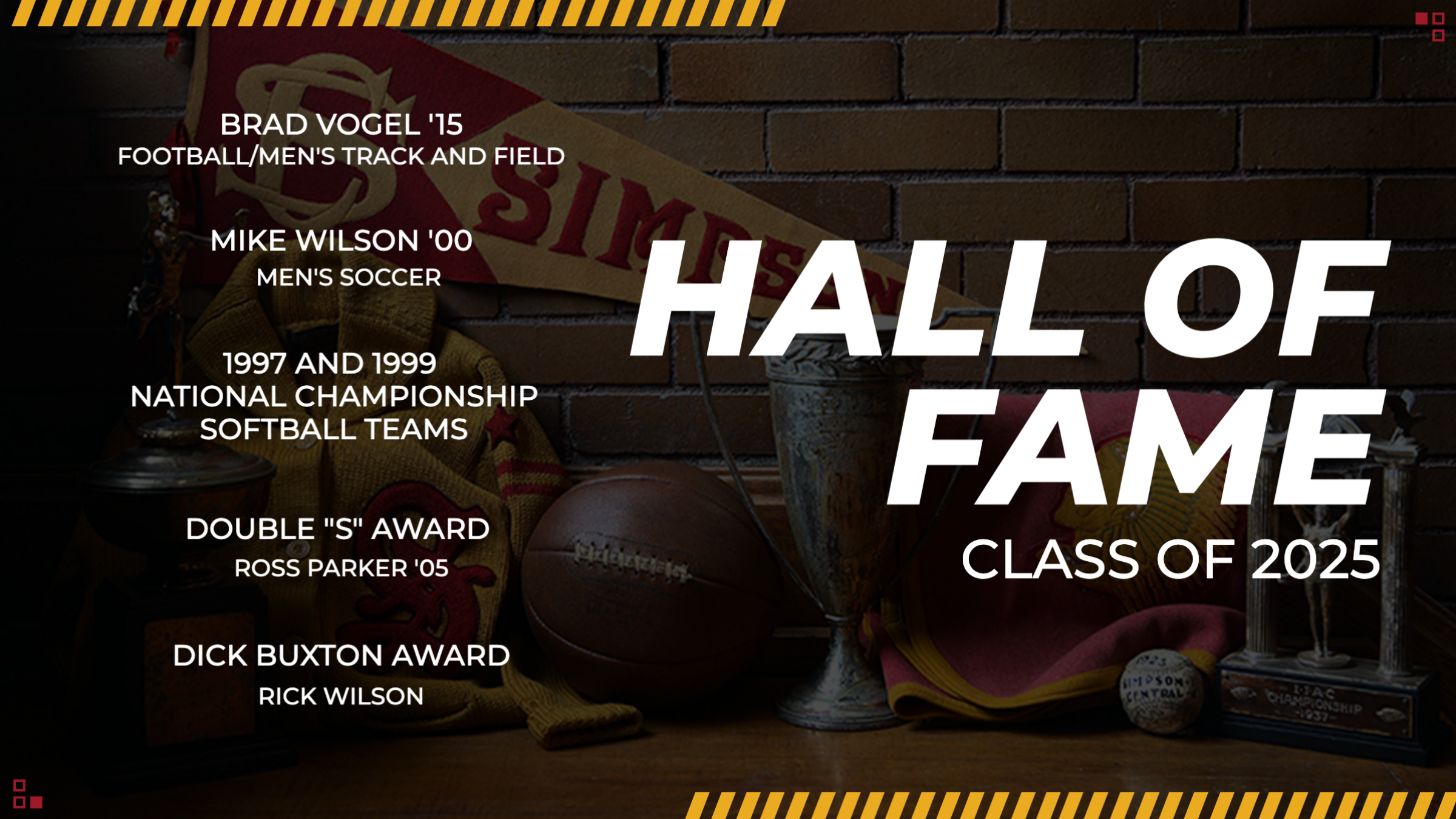 Simpson Athletics announces Hall of Fame class, new team category