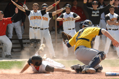 Simpson baseball splits with Concordia-Chicago