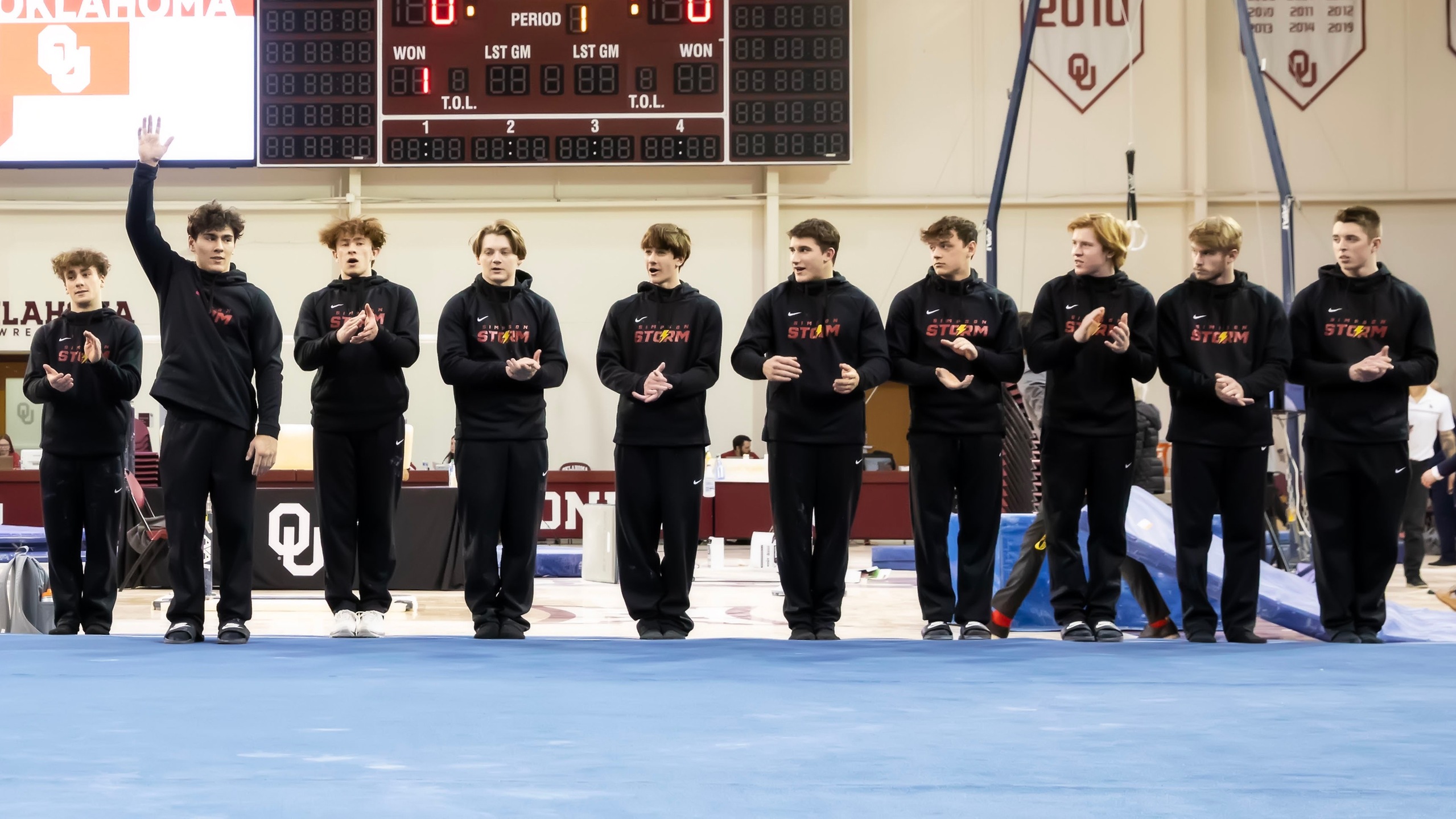L to R: Milo Staley, Michelangelo Villani, Camden Bontempo, Christopher Duane, Alex Catchpole, Connor Jenkins, Sterling Pariza, Kyle Kincade, Ethan Sipos, Jake Sweeten (Photo by Roland Barrett)