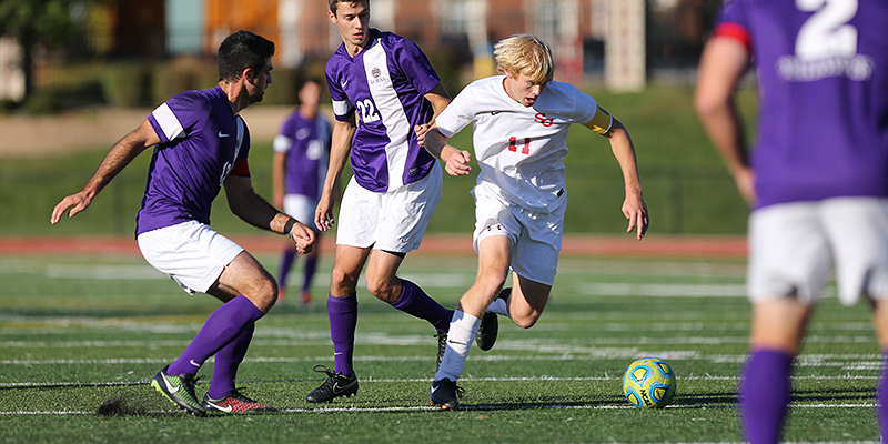 White breaks scoring record as men's soccer blanks Coe