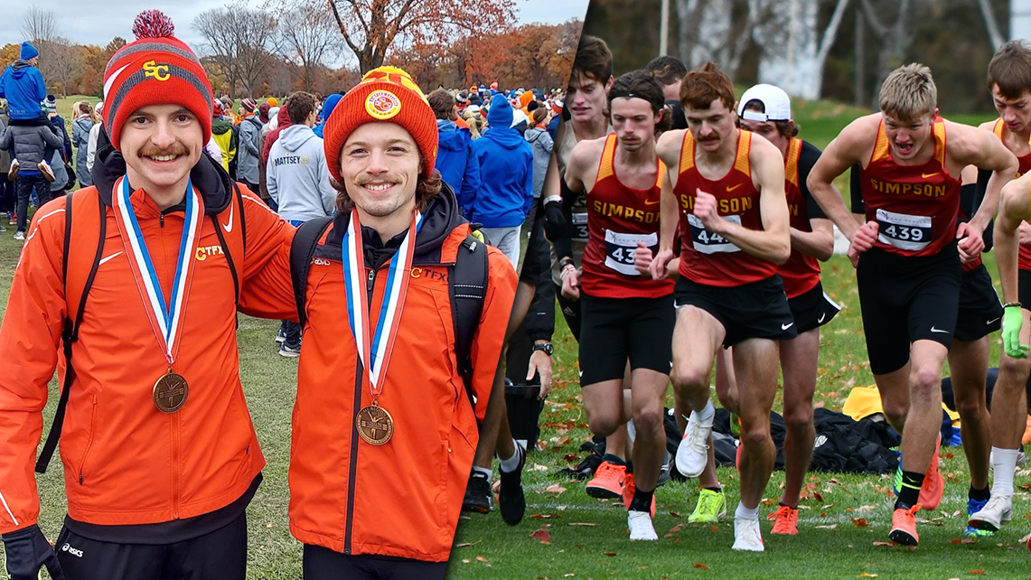 Photo on the right by Lauren Beck, Augustana Sports Information