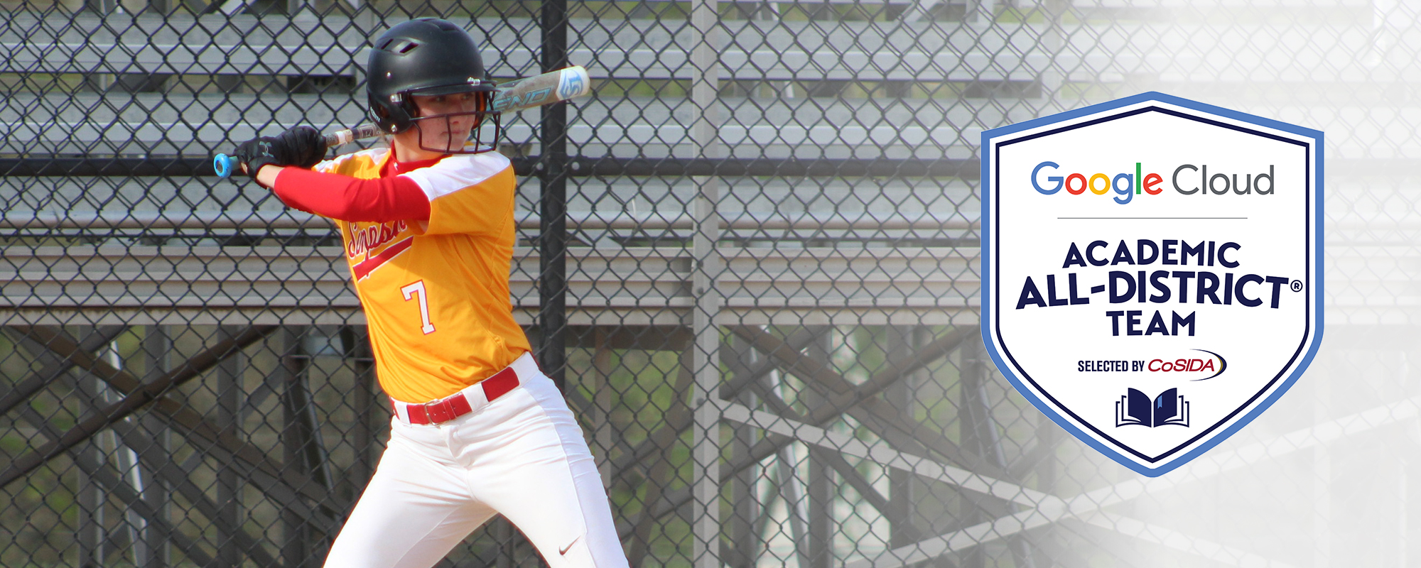 Kayla Reusche has been placed on the 2019 Google Cloud Academic All-District 8 Softball First Team.