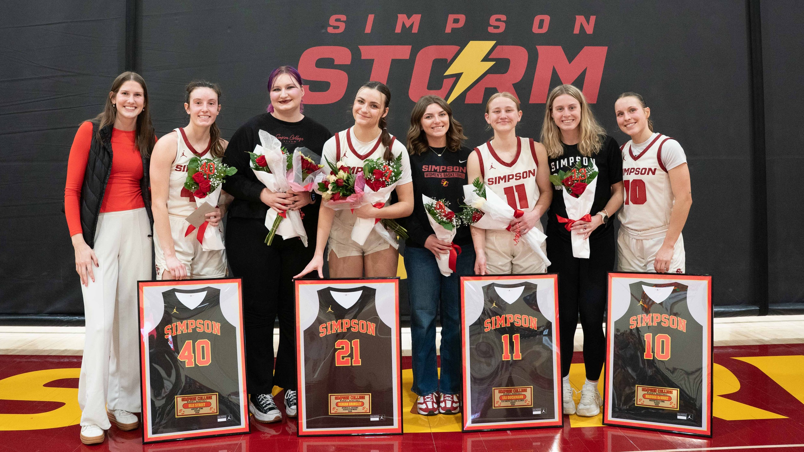 L to R: Leah Herbster, Elle Street, Reese Grimsley, Reagan Grimsley, Lauren Jermain, Lili Duckmann, Macy Gaskill, Maddax DeVault (photo by Frank Novak)
