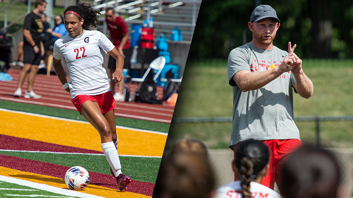 Cassie Nash (L) was named the 2022 Offensive MVP and Jeremy Reinert (R) was voted Coach of the Year by the American Rivers Conference