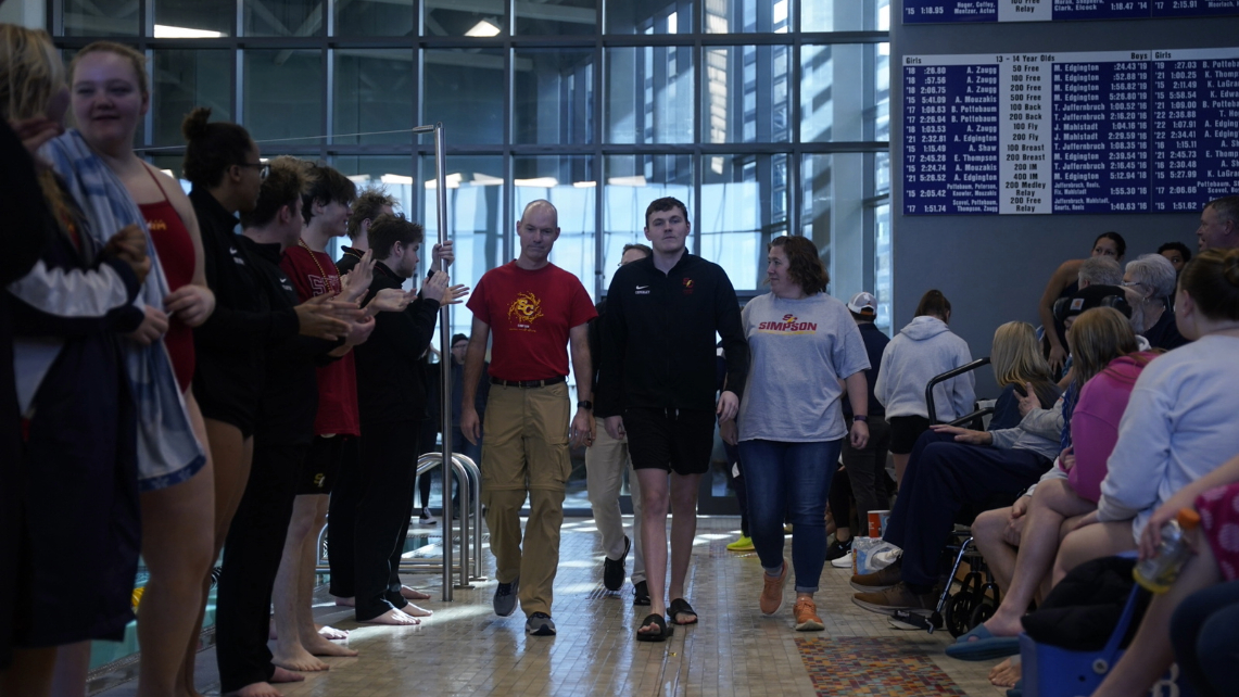 Storm come up short at home meet, seniors honored