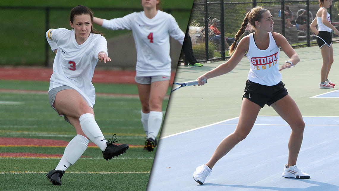 L-R: Senior Madi Strecker and junior Anna Wanek