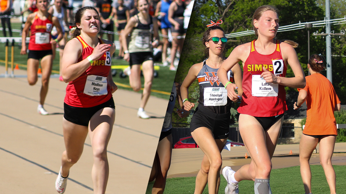 Junior Maddie Hays (left) and senior Lara Kallem (right). Photos by NWUAthletics and Paige Kaltschnee.