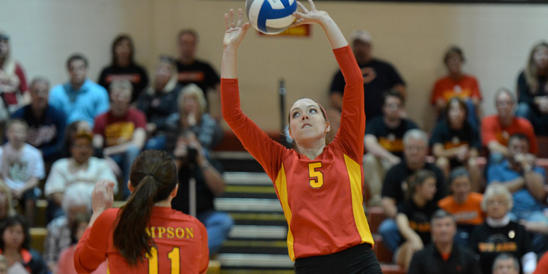 Kieffer reaches milestone in volleyball loss