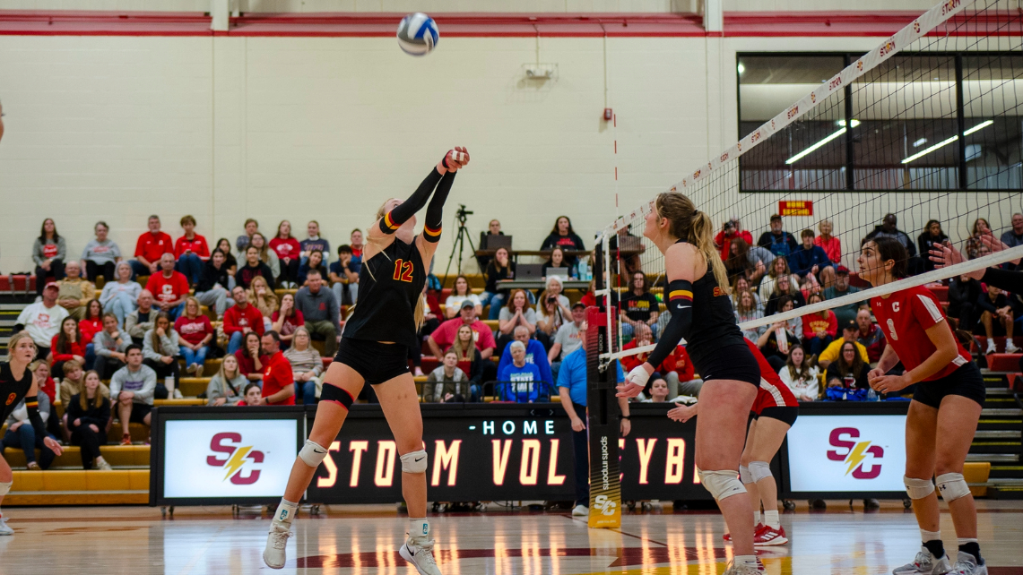 Storm play close sets, come up short against Central